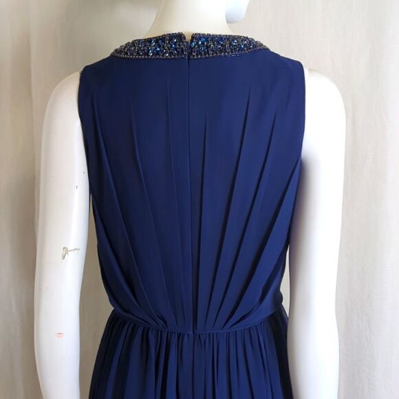 Mac Duggal Formal Gown Navy Chiffon Size 12 - Picture 10 of 13
